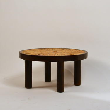 Rare Small 'Herbier' Ceramic Side Table by Roger Capron