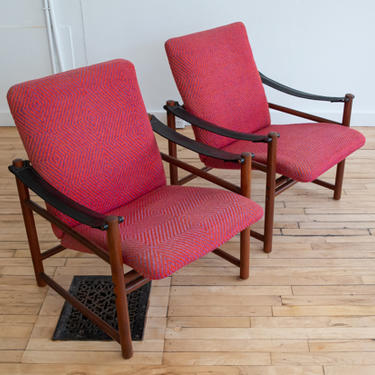 Pair of Erik Buch Safari Chairs