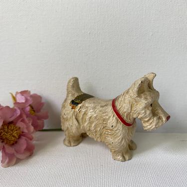 Vintage Scottie Dog, Scottish Terrier, White Souvenir Scottie, Dog Lovers, Small Dog Figurine, Watkins Glen State Park, New York Souvenir 