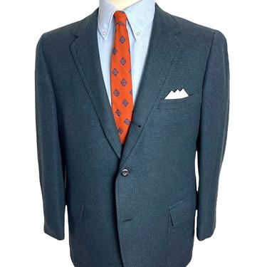 Vintage 1960s CASHMERE 3 Roll 2 Blazer ~ size 40 Short ~ jacket / sack sport coat ~ Preppy / Ivy League / Trad ~ Tweed 
