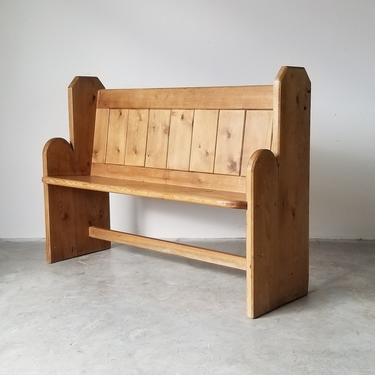 Antique Pine Bench or Church Pew 