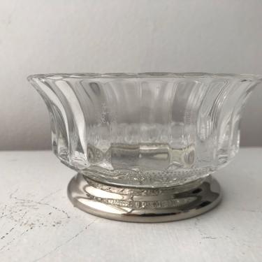 Small Crystal Glass Pedastal Bowl 