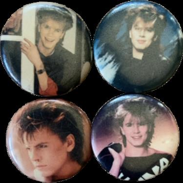 80s John Taylor Of Duran Duran 4 Pinback/button Set By Duran Duran