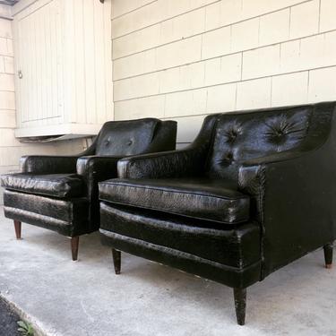 Pair of Ed Wormley Style Lounge Chairs
