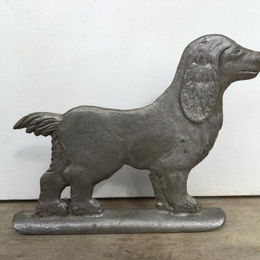 Vintage Pewter? Dog Silouette Standing Figure, Cocker Spaniel, Spaniel Dog Metal Standing Figure 
