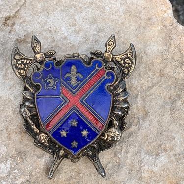 Heraldic Enameled Brooch 