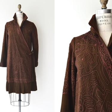 Tillson House wool coat | 1920s wool coat dress | vintage 20s jacket 