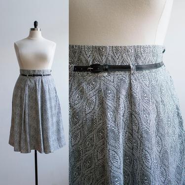 Vintage 1950s Skirt / Abstract Print 1950s Skirt / Mid Century Skirt / Plus Sized Vintage Clothing / Vintage Skirt XXL / Circle Skirt XL 