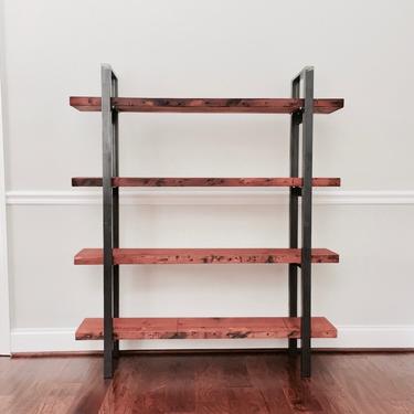 CUSTOM: The SUMMIT  Bookshelf / Shelving Unit - Reclaimed Wood & Steel - Multiple Sizes Available 