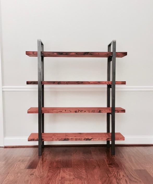 CUSTOM: The SUMMIT  Bookshelf / Shelving Unit - Reclaimed Wood &amp; Steel - Multiple Sizes Available 
