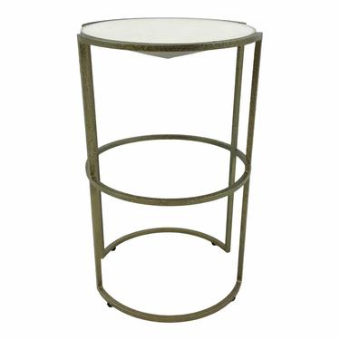 Baker / McGuire Modern White Conical Side Table