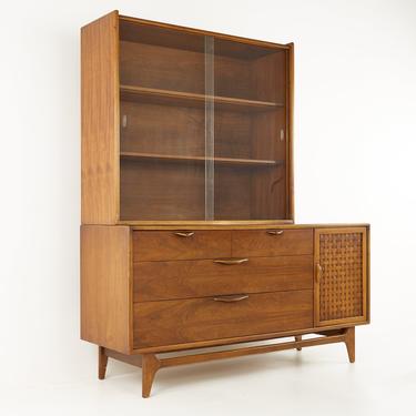 Lane Perception Mid Century Sideboard Credenza Buffet with Hutch - mcm 