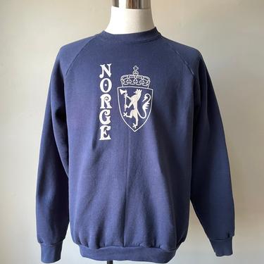 1980s Sweatshirt Norway Norge  L 