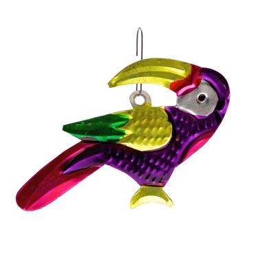VINTAGE: Mexican Folk Art Tin Dove Ornament - Bird - Handcrafted Ornament - Christmas - Holiday - Mexico - Gift Tag - SKU 15-B1-00028109 