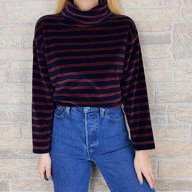 90's Soft Striped Pullover Sweatshirt 