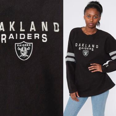 Oakland Raiders Fleece Sweatshirt Football Sweatshirt 90s Sweatshirt Nfl Shirt Football Baggy Jumper Sports Vintage 1990s Medium Large 