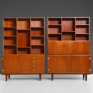 A Pair of Peter Lovig Nielsen for Dansk Designs Wall Unit / Room Dividers / Bookcases, c. 1950s 