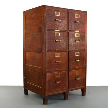 RARE - Stunning Oak Library Bureau Filing Cabinet from Early 1900s 