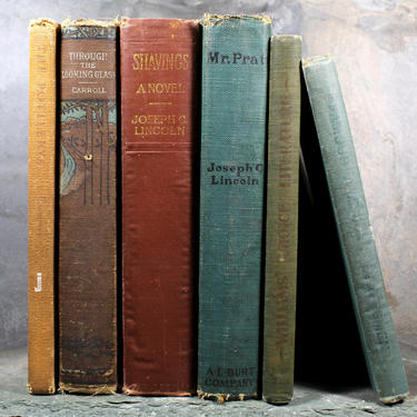 Set of 6 Antique Books from 1898-1920 - Classic Literature - Book Collection for Decor | FREE SHIPPING 