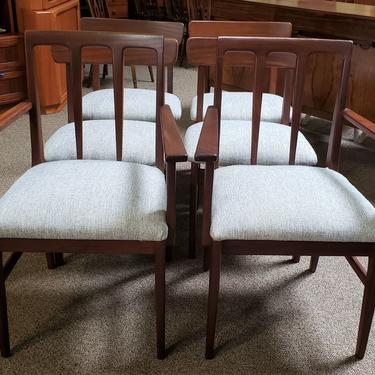 Item #V94 Set of Six Walnut Dining Chairs c.1960