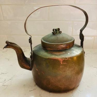 Antique Skultuna Swedish Copper Metal Tea Kettle or Coffee Kettle, Vintage Solid Copper Tea Pot by LeChalet