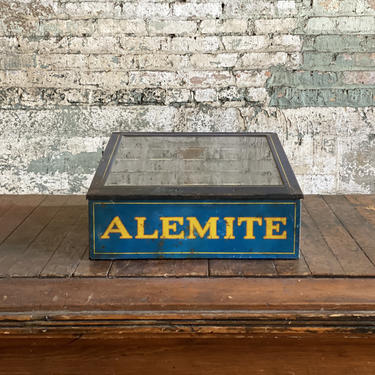 Vintage Alemite Zerk Type Counter Top Store Display Cabinet Organizer 