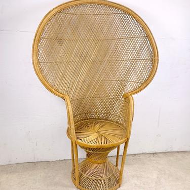 Boho Modern Peacock Throne Chair 