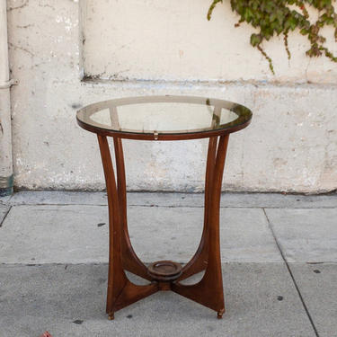 Mid Century Cylinder Side Table