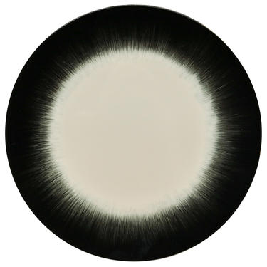 Ann Demeulemeester for Serax Dé Dinner Plate in Off White / Black