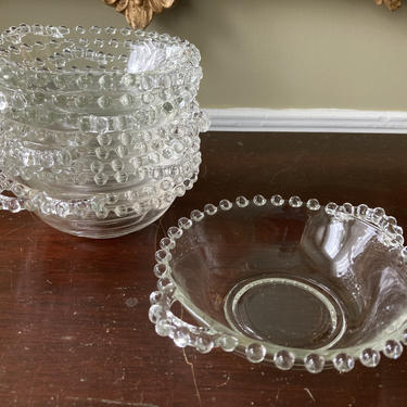 Imperial Glass Candlewick Handled Bowls 
