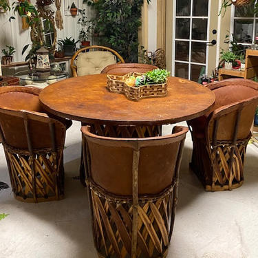 Mexican Equipale Table and Chair Set