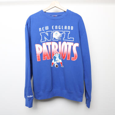 vintage NEW ENGLAND FOOTBALL nfl football 90s sweatshirt vintage blue 1990s raglan sweatshirt - size large 