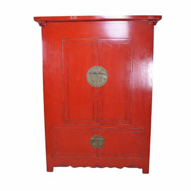 China Red Lacquer Armoire