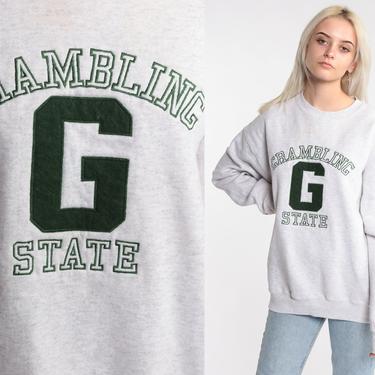 Grambling State University Sweatshirt Louisiana Shirt Vintage 1990s Graphic Sweatshirt College Jumper Slouchy 90s Large 