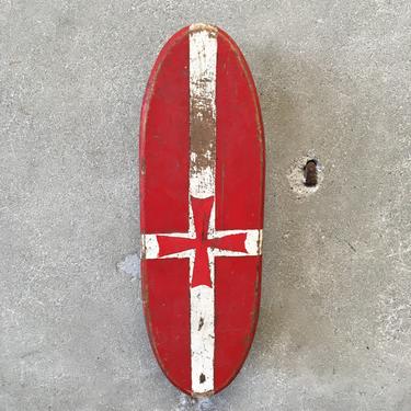 Vintage Homemade Skateboard with Cross