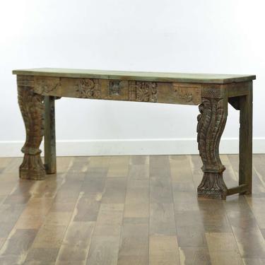 Carved Bohemian Altar Console Table