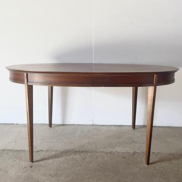 Vintage Modern Oval Dining Table With Leaves by Lane 