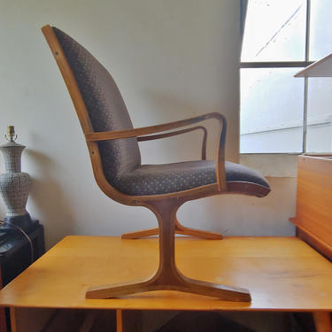 Vintage Danish Modern Lounge Arm Desk Chair 