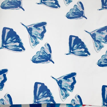 Ginkgo Love Wallpaper in Indigo Blue