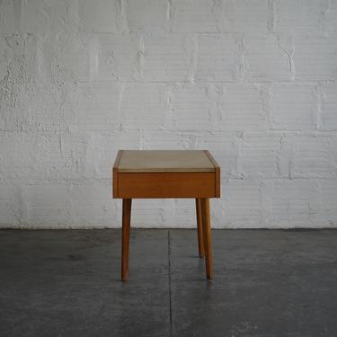 George Nelson Leather Top Side Tables