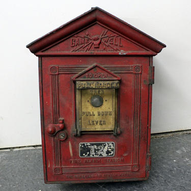 Vintage Gamewell Fire Alarm Box 1940's 