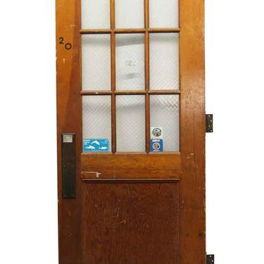 Old 9 Lite Oak Commercial Door 89.75 x 35.75