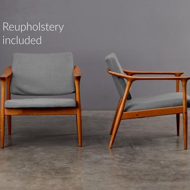 Torbjørn Afdal Danish Modern Lounge Chairs Teak Mid Century  - A PAIR 