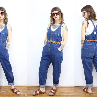 Vintage 80's 90's Dark Blue Lee Overalls / 1980's Workwear Overalls / Women's Size Small Medium by Ru
