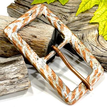 VINTAGE: Hand Forged Aluminum and Copper Buckle - Unique - One of a Kind - Boho - Hipster - SKU 34-252-00005368 
