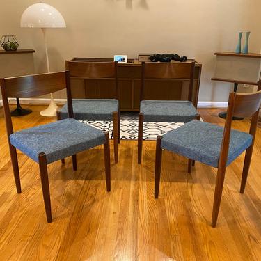 Set of 4 Danish Dining Chairs by Poul Volther for Frem Rojle Midcentury Modern MCM 