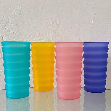 Frosted Ribbed Acrylic Tumblers