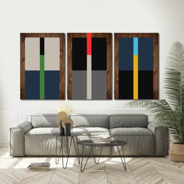 Minimalist Large Art, Wood Art, Wall Decor, Mid Century Modern, Abstract Bedroom Art Paintings Sculpture Acrylic Home Decor Geometric 