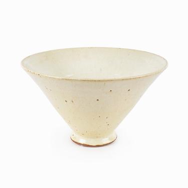 Vintage Ceramic Vase Pale Yellow 