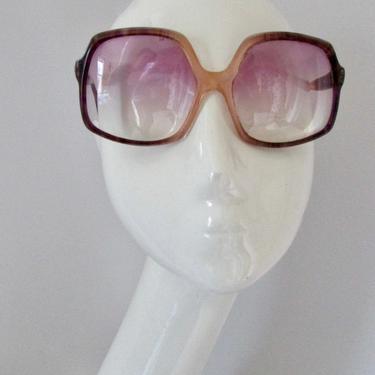 DIANE Von FURSTENBERG Vintage 70s Glasses Frames, 1970s DVF Oversized Gradient Ombre Sunglasses | 80s Designer Eyeglasses, Made in France 